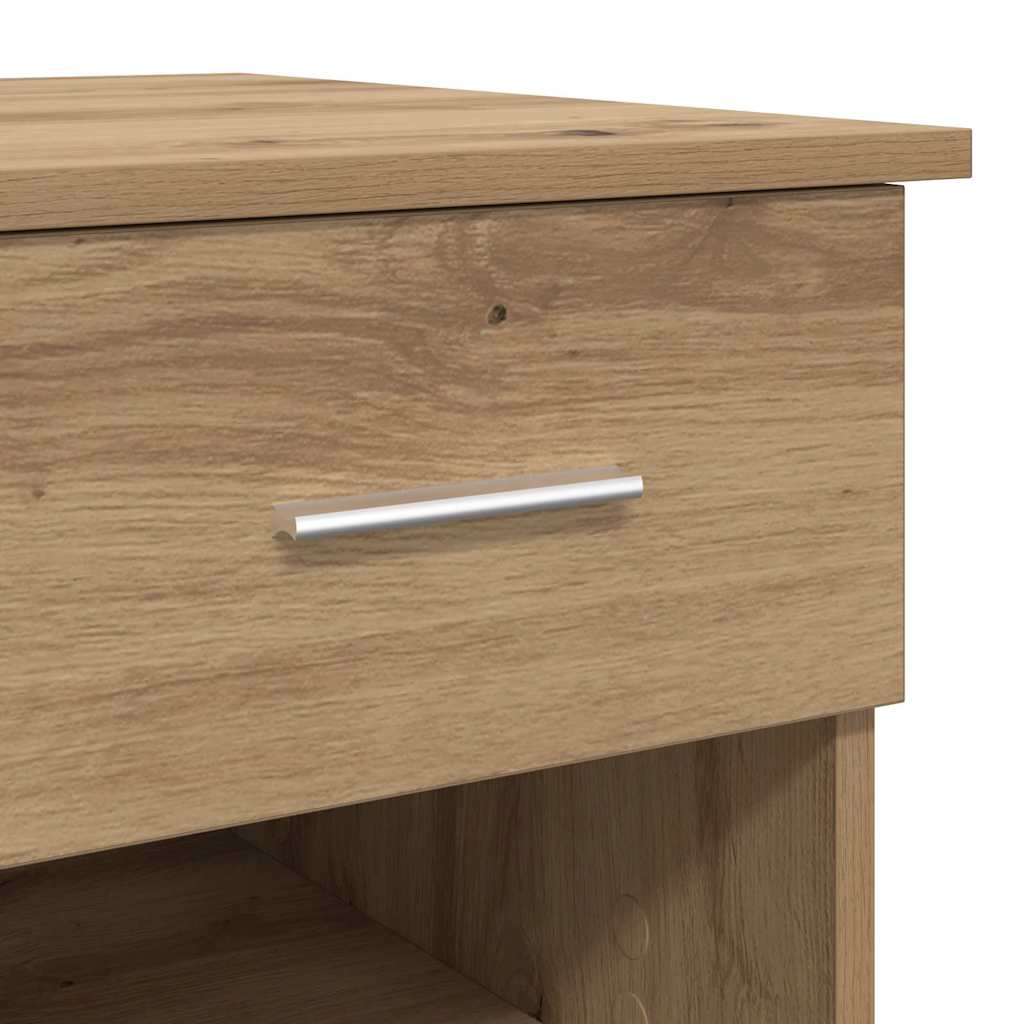 Bureau met lade Artisan Eiken 90 x 49 x 75 cm Bewerkt hout is nu te koop bij PeponiXL, paradijselijk wonen!