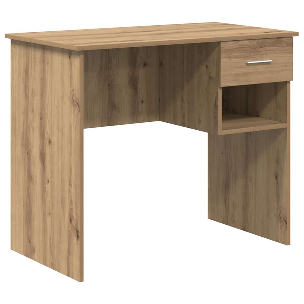 Bureau met lade Artisan Eiken 90 x 49 x 75 cm Bewerkt hout is nu te koop bij PeponiXL, paradijselijk wonen!