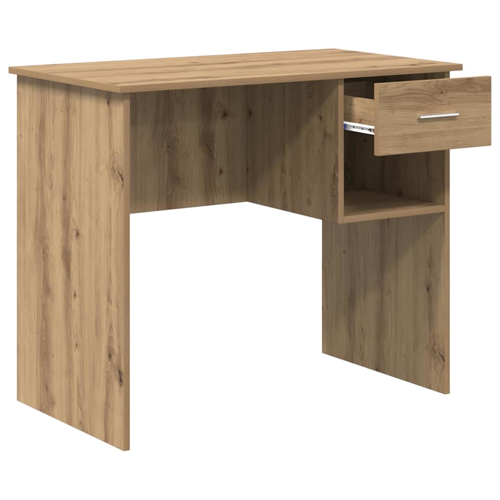 Bureau met lade Artisan Eiken 90 x 49 x 75 cm Bewerkt hout is nu te koop bij PeponiXL, paradijselijk wonen!