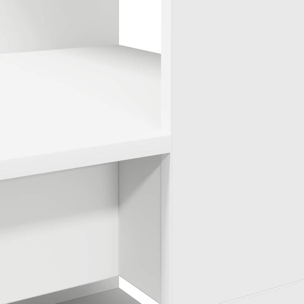 Bureau met plank met opslag Wit 113 x 54 x 120 cm Bewerkt hout is nu te koop bij PeponiXL, paradijselijk wonen!