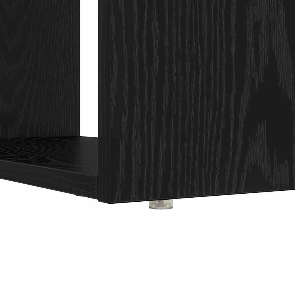 Bureau met plank Zwart Eiken 113 x 54 x 120 cm Bewerkt hout is nu te koop bij PeponiXL, paradijselijk wonen!