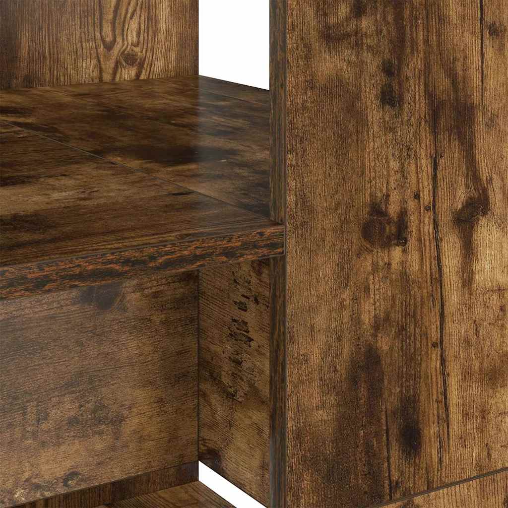 Bureau met plank Gerookt eiken 113 x 54 x 120 cm Bewerkt hout is nu te koop bij PeponiXL, paradijselijk wonen!