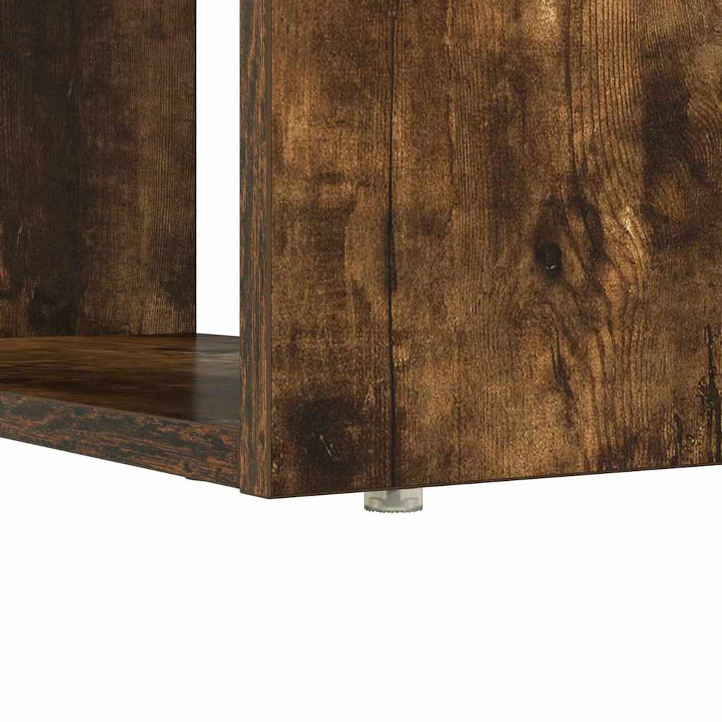 Bureau met plank Gerookt eiken 113 x 54 x 120 cm Bewerkt hout is nu te koop bij PeponiXL, paradijselijk wonen!
