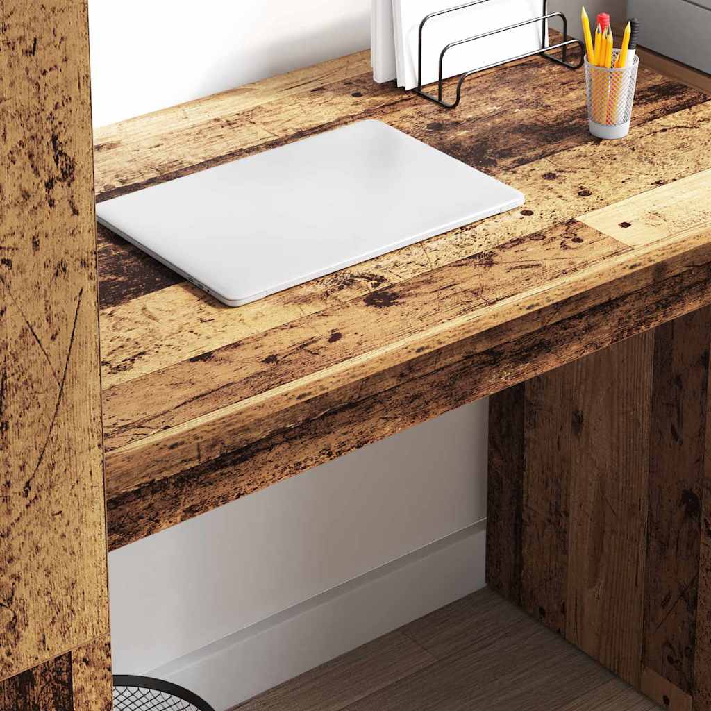 Bureau met plank Oud Hout 113 x 54 x 120 cm Bewerkt hout is nu te koop bij PeponiXL, paradijselijk wonen!