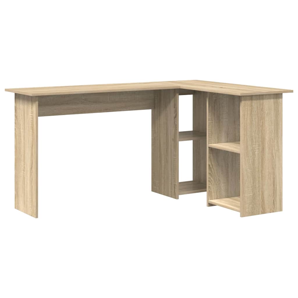 Bureau met plank Sonoma Eiken 142 x 102 x 73 cm Bewerkt hout is nu te koop bij PeponiXL, paradijselijk wonen!