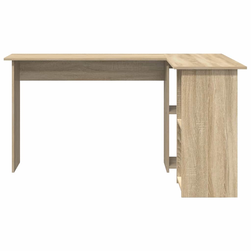 Bureau met plank Sonoma Eiken 142 x 102 x 73 cm Bewerkt hout is nu te koop bij PeponiXL, paradijselijk wonen!