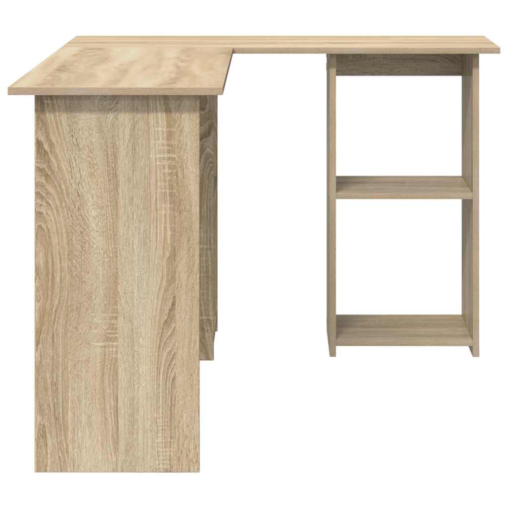 Bureau met plank Sonoma Eiken 142 x 102 x 73 cm Bewerkt hout is nu te koop bij PeponiXL, paradijselijk wonen!