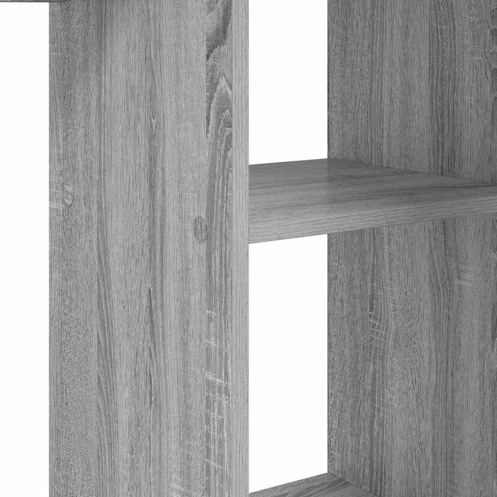 Bureau met plank Grijs Sonoma 142 x 102 x 73 cm Bewerkt hout is nu te koop bij PeponiXL, paradijselijk wonen!