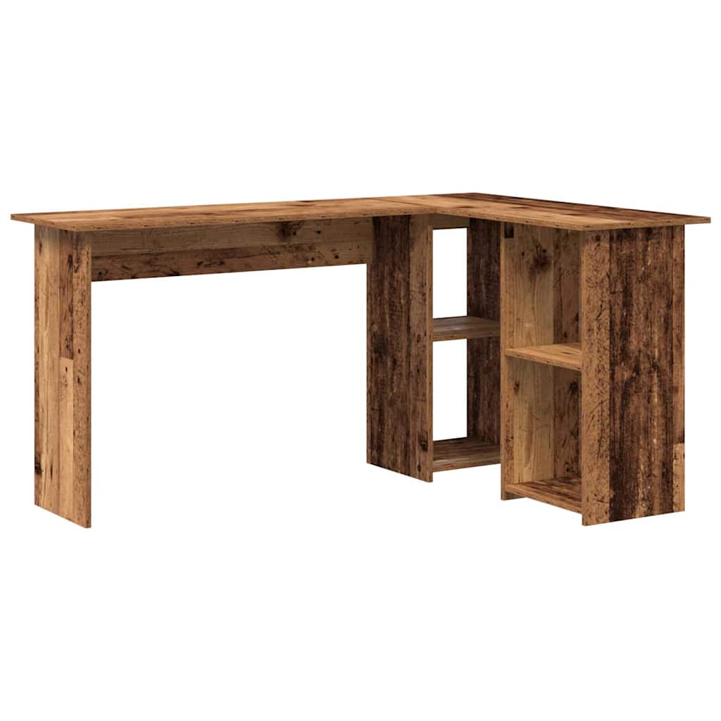 Bureau met plank Oud Hout 142 x 102 x 73 cm Bewerkt hout is nu te koop bij PeponiXL, paradijselijk wonen!