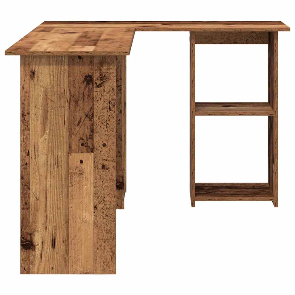 Bureau met plank Oud Hout 142 x 102 x 73 cm Bewerkt hout is nu te koop bij PeponiXL, paradijselijk wonen!
