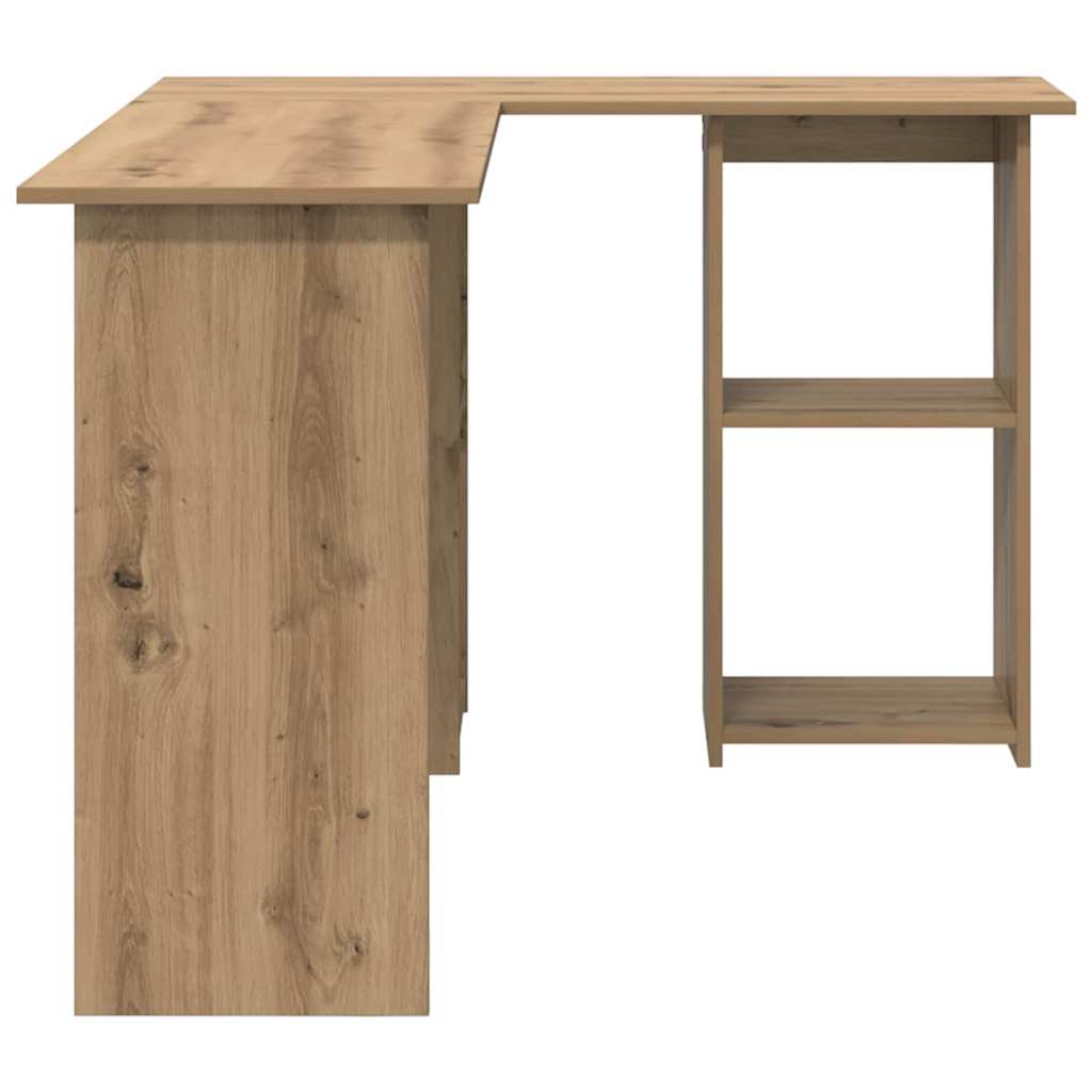 Bureau met plank Artisan Eiken 142 x 102 x 73 cm Bewerkt hout is nu te koop bij PeponiXL, paradijselijk wonen!