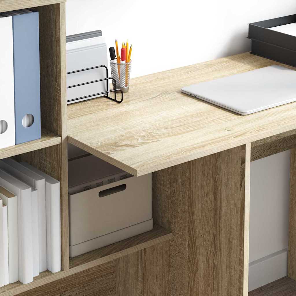 Bureau Sonoma Eiken 131,5 x 50 x 106,5 cm Bewerkt hout is nu te koop bij PeponiXL, paradijselijk wonen!