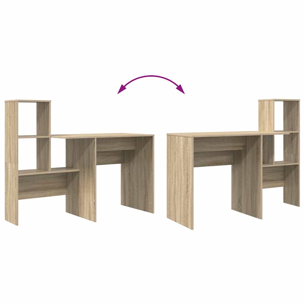 Bureau Sonoma Eiken 131,5 x 50 x 106,5 cm Bewerkt hout is nu te koop bij PeponiXL, paradijselijk wonen!