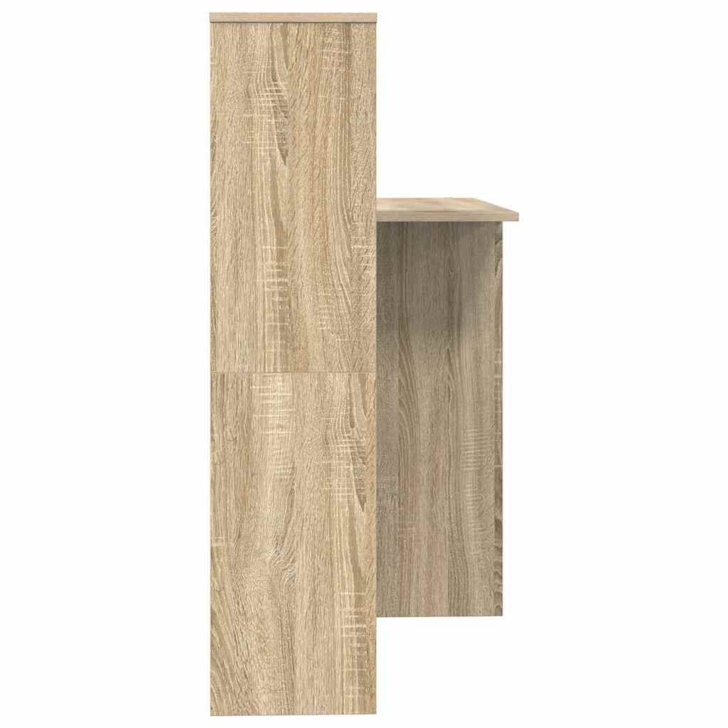 Bureau Sonoma Eiken 131,5 x 50 x 106,5 cm Bewerkt hout is nu te koop bij PeponiXL, paradijselijk wonen!