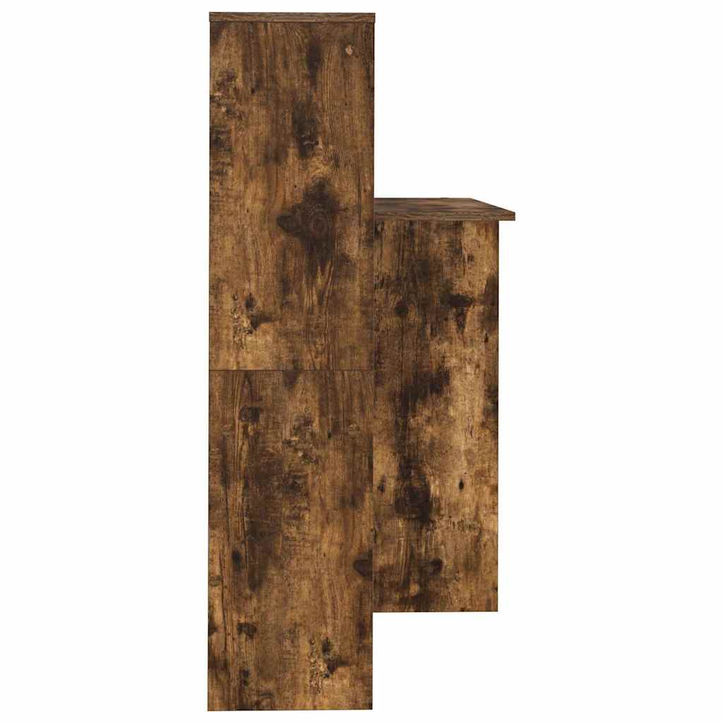 Bureau Gerookt eiken 131,5 x 50 x 106,5 cm Bewerkt hout is nu te koop bij PeponiXL, paradijselijk wonen!