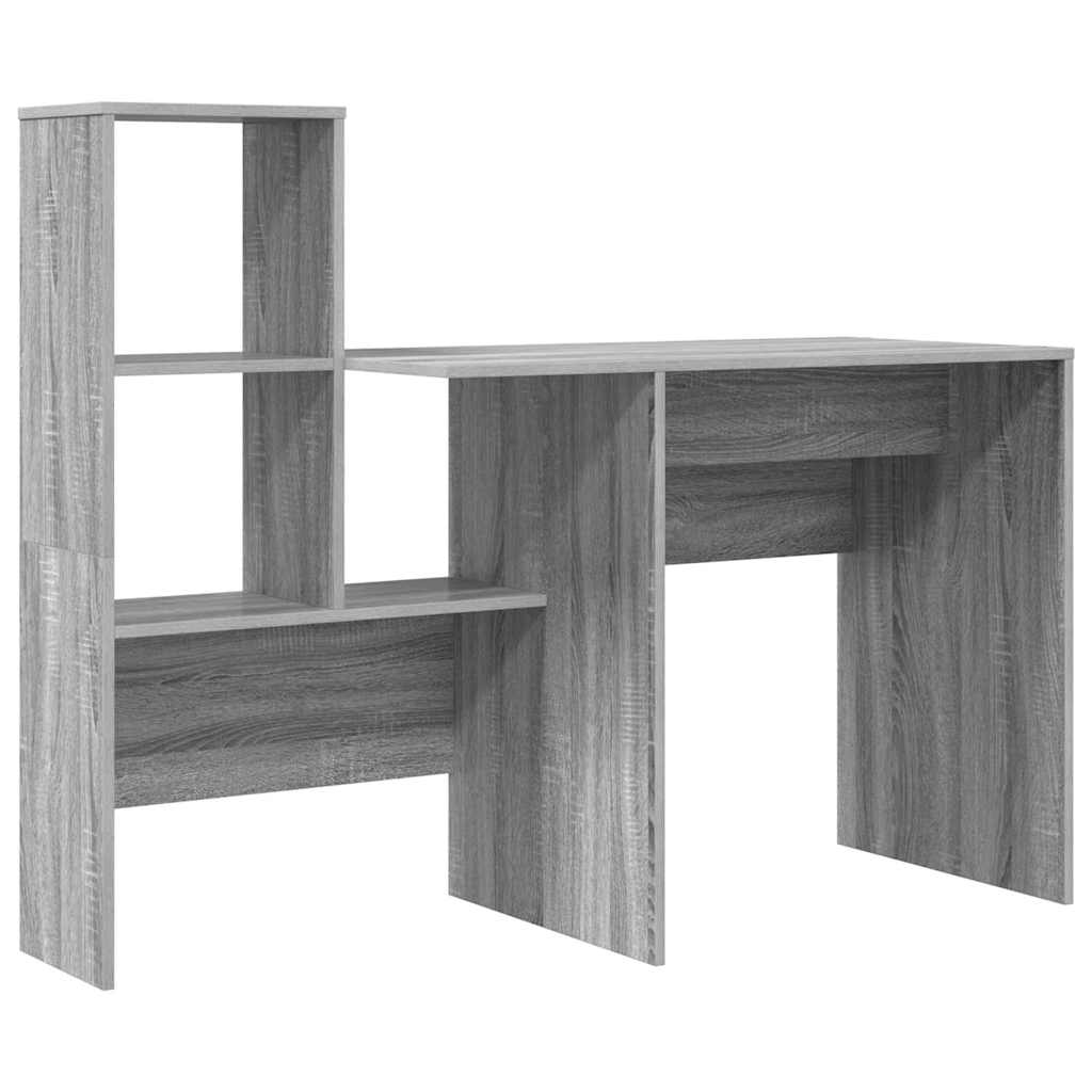 Bureau Grijs Sonoma 131,5 x 50 x 106,5 cm Bewerkt hout is nu te koop bij PeponiXL, paradijselijk wonen!