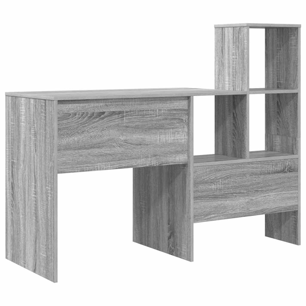 Bureau Grijs Sonoma 131,5 x 50 x 106,5 cm Bewerkt hout is nu te koop bij PeponiXL, paradijselijk wonen!