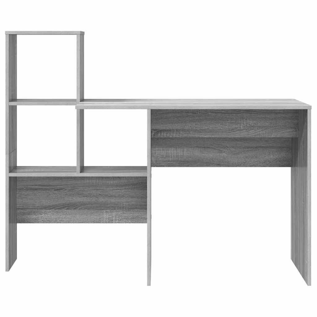 Bureau Grijs Sonoma 131,5 x 50 x 106,5 cm Bewerkt hout is nu te koop bij PeponiXL, paradijselijk wonen!