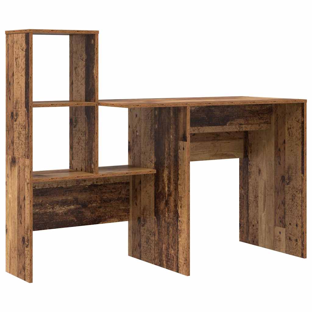 Bureau met plank Oud Hout 131,5 x 50 x 106,5 cm Bewerkt hout is nu te koop bij PeponiXL, paradijselijk wonen!