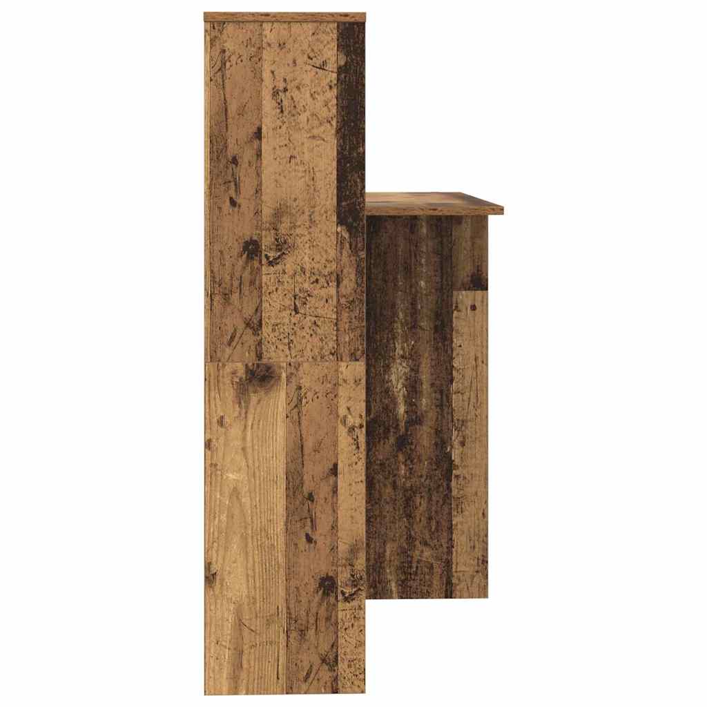 Bureau met plank Oud Hout 131,5 x 50 x 106,5 cm Bewerkt hout is nu te koop bij PeponiXL, paradijselijk wonen!