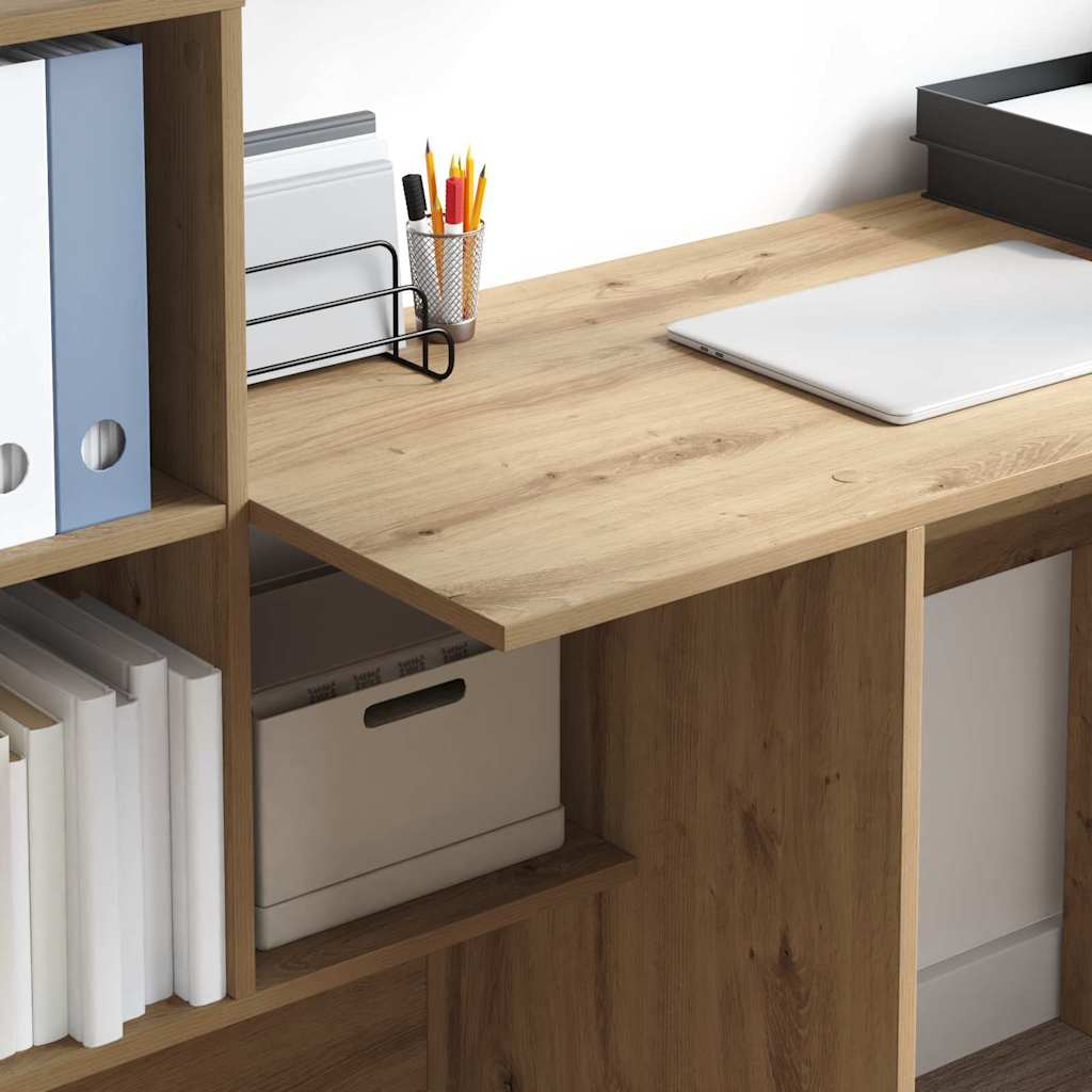 Bureau Artisan Eiken 131,5 x 50 x 106,5 cm Bewerkt hout is nu te koop bij PeponiXL, paradijselijk wonen!