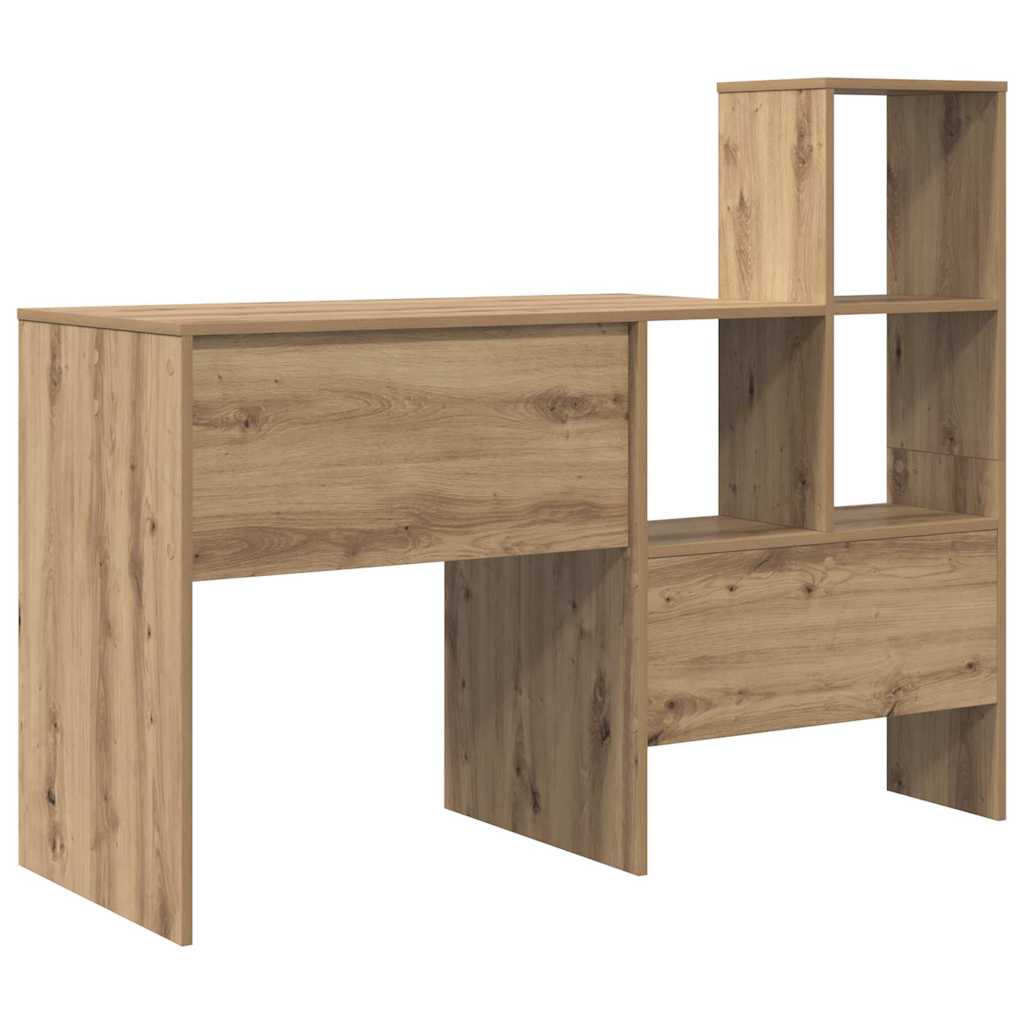 Bureau Artisan Eiken 131,5 x 50 x 106,5 cm Bewerkt hout is nu te koop bij PeponiXL, paradijselijk wonen!