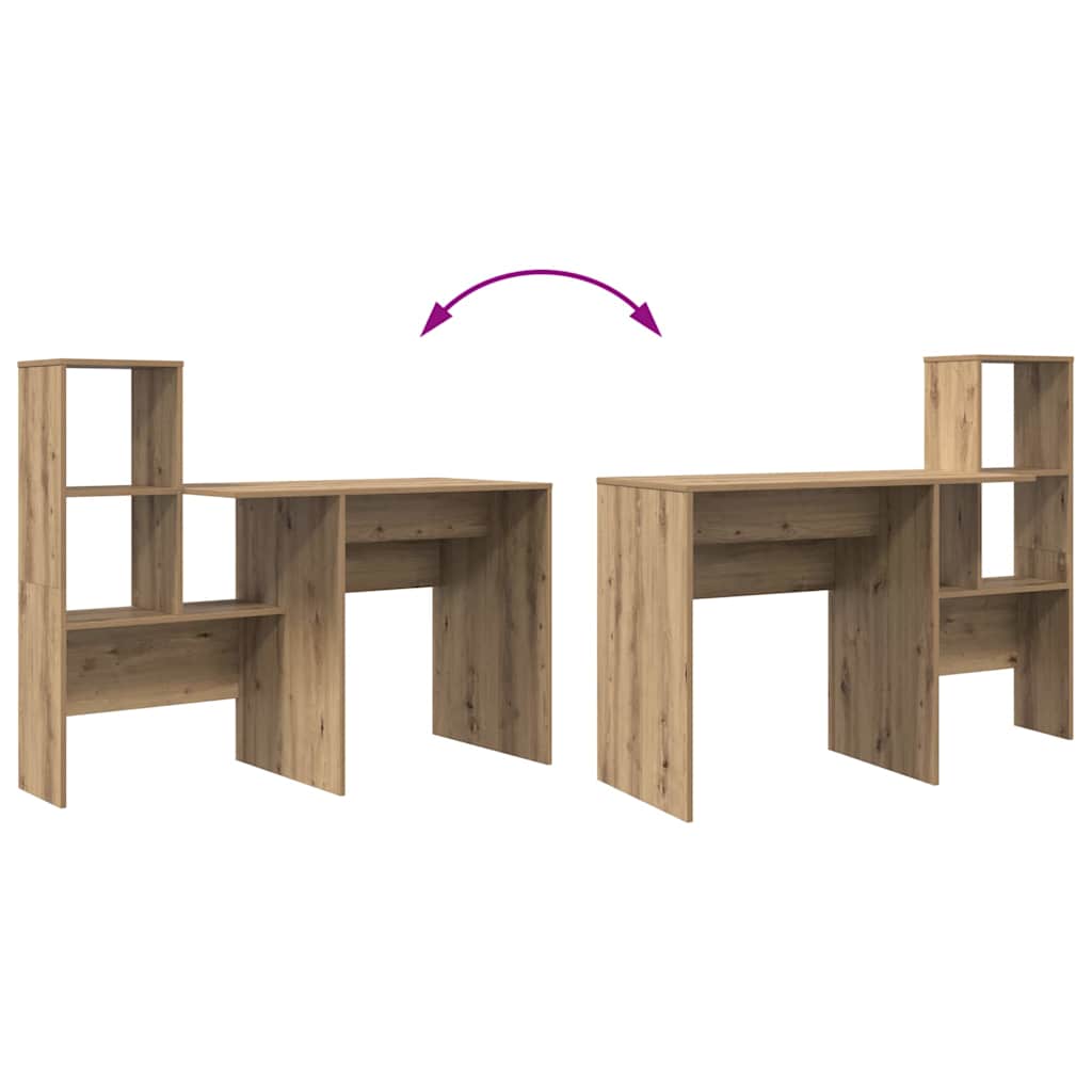 Bureau Artisan Eiken 131,5 x 50 x 106,5 cm Bewerkt hout is nu te koop bij PeponiXL, paradijselijk wonen!