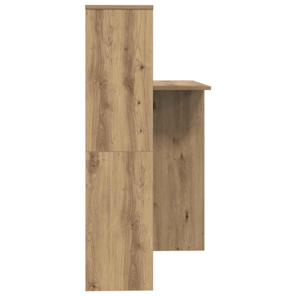 Bureau Artisan Eiken 131,5 x 50 x 106,5 cm Bewerkt hout is nu te koop bij PeponiXL, paradijselijk wonen!