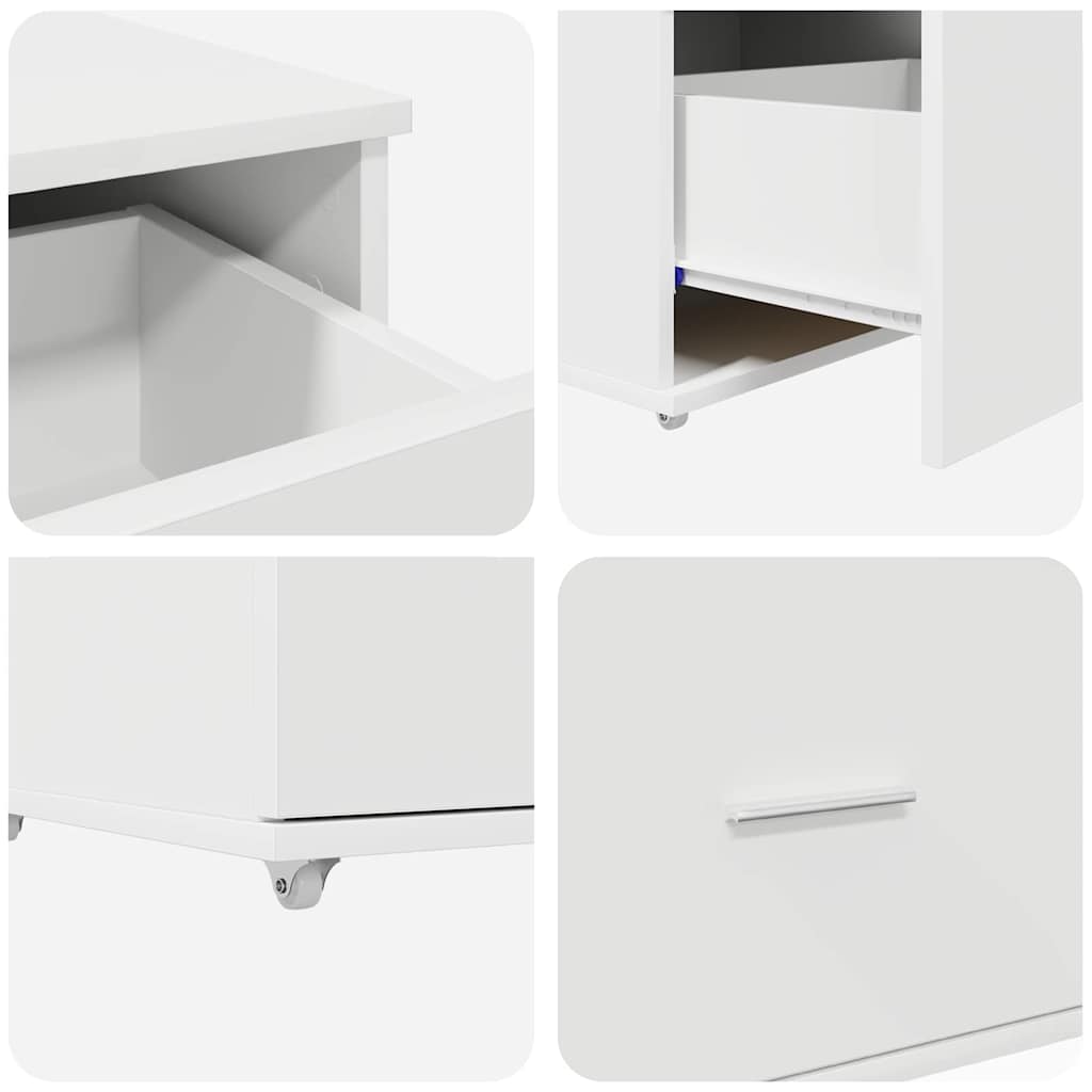 Ladenkast met wiel Wit 55 x 45 x 31 cm is nu te koop bij PeponiXL, paradijselijk wonen!