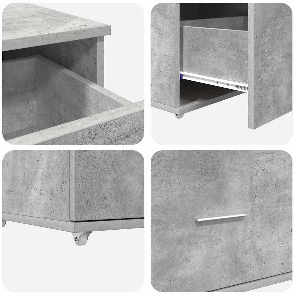 Ladenkast met wiel Beton Grijs 55 x 45 x 31 cm is nu te koop bij PeponiXL, paradijselijk wonen!