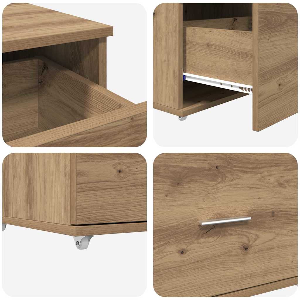 Ladenkast met wiel Artisan Eiken 55 x 45 x 31 cm is nu te koop bij PeponiXL, paradijselijk wonen!