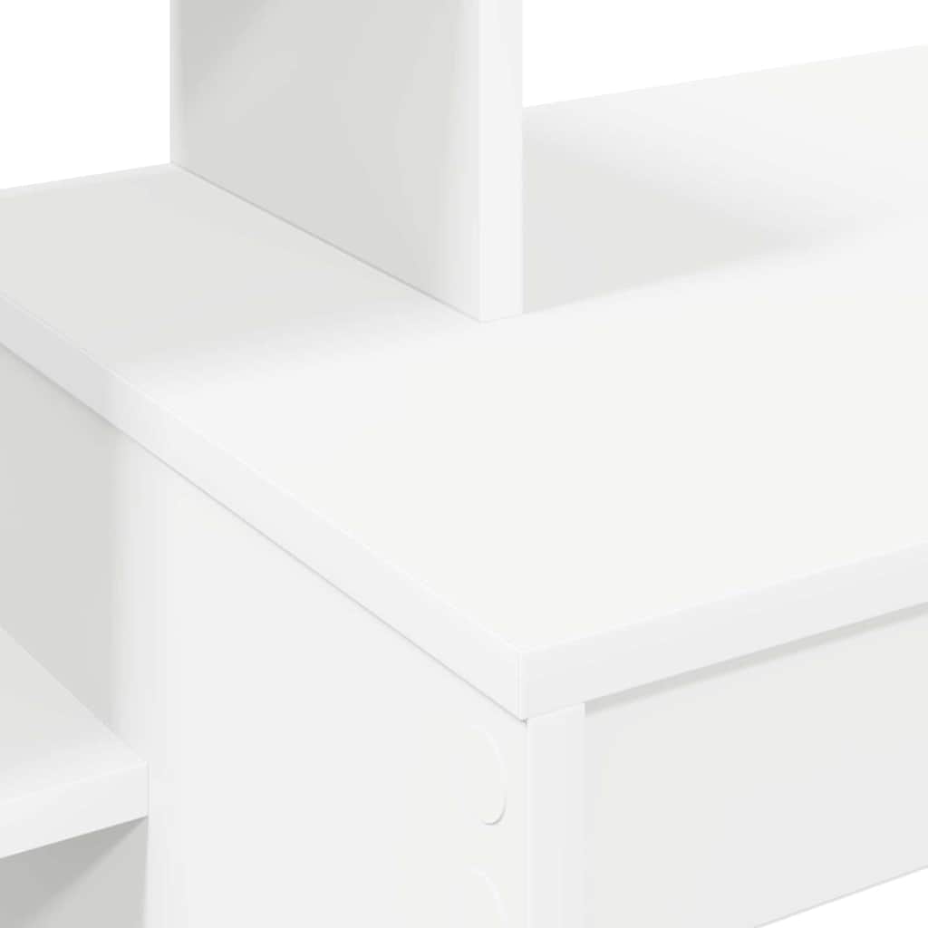 Bureau met plank met opslag Wit 100 x 40 x 90 cm Bewerkt hout is nu te koop bij PeponiXL, paradijselijk wonen!