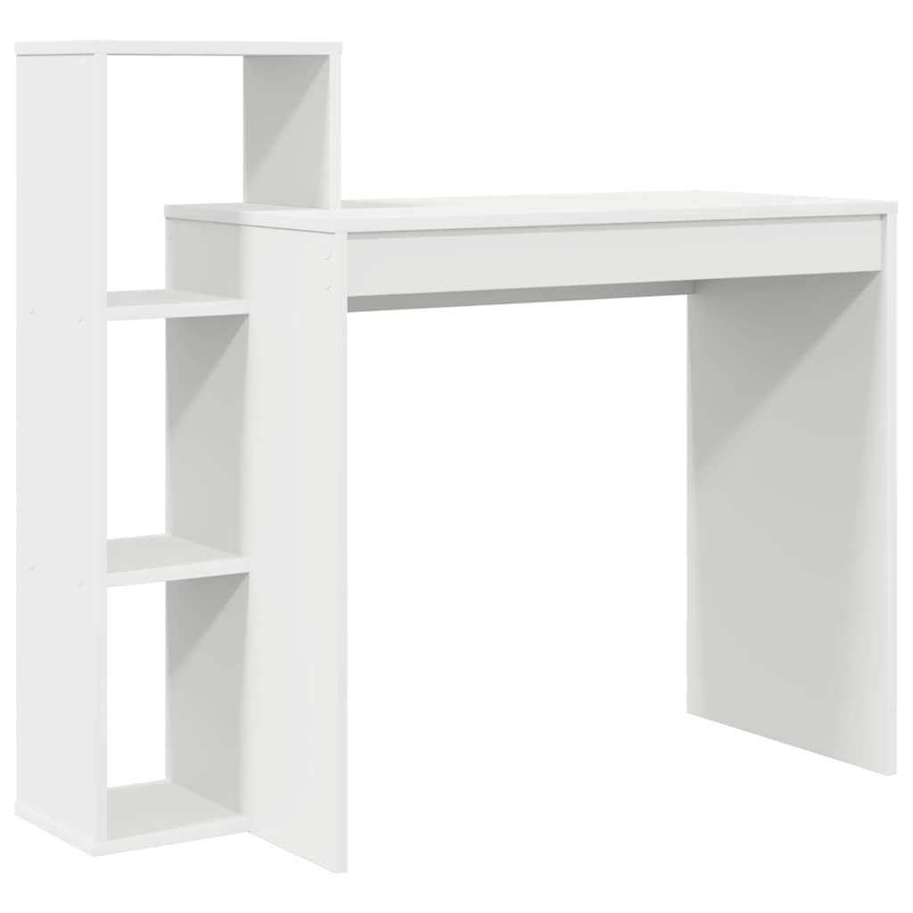 Bureau met plank met opslag Wit 100 x 40 x 90 cm Bewerkt hout is nu te koop bij PeponiXL, paradijselijk wonen!