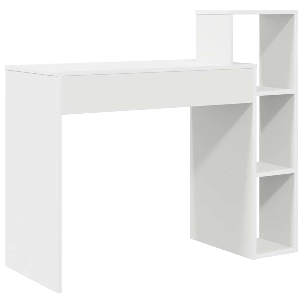 Bureau met plank met opslag Wit 100 x 40 x 90 cm Bewerkt hout is nu te koop bij PeponiXL, paradijselijk wonen!
