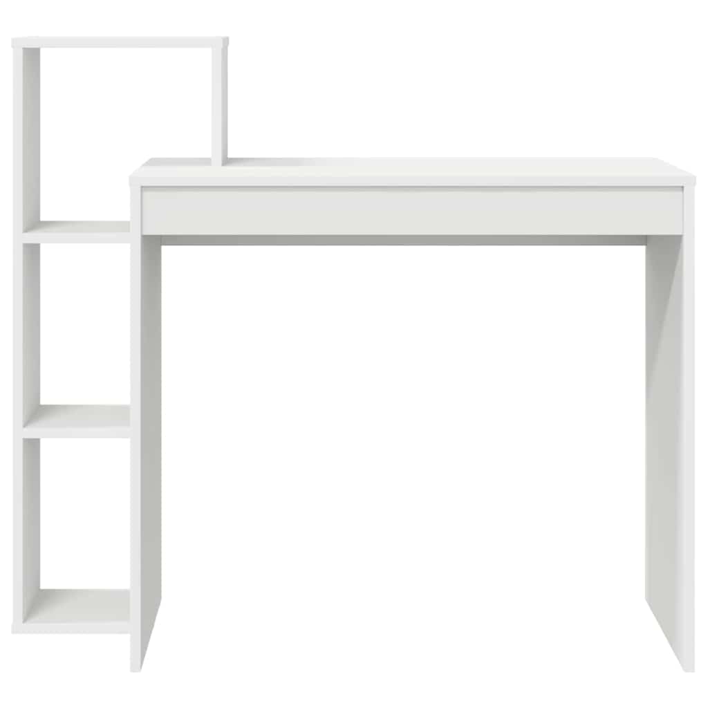 Bureau met plank met opslag Wit 100 x 40 x 90 cm Bewerkt hout is nu te koop bij PeponiXL, paradijselijk wonen!