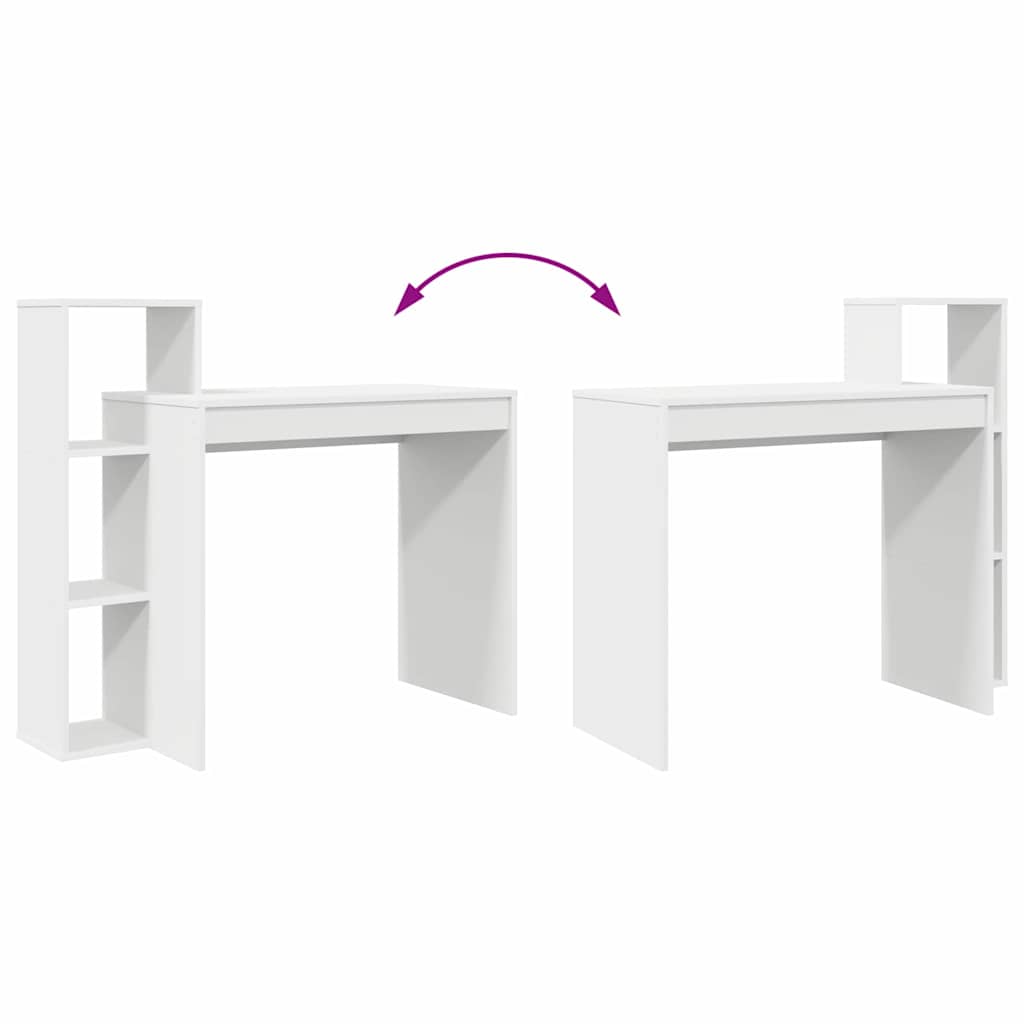Bureau met plank met opslag Wit 100 x 40 x 90 cm Bewerkt hout is nu te koop bij PeponiXL, paradijselijk wonen!