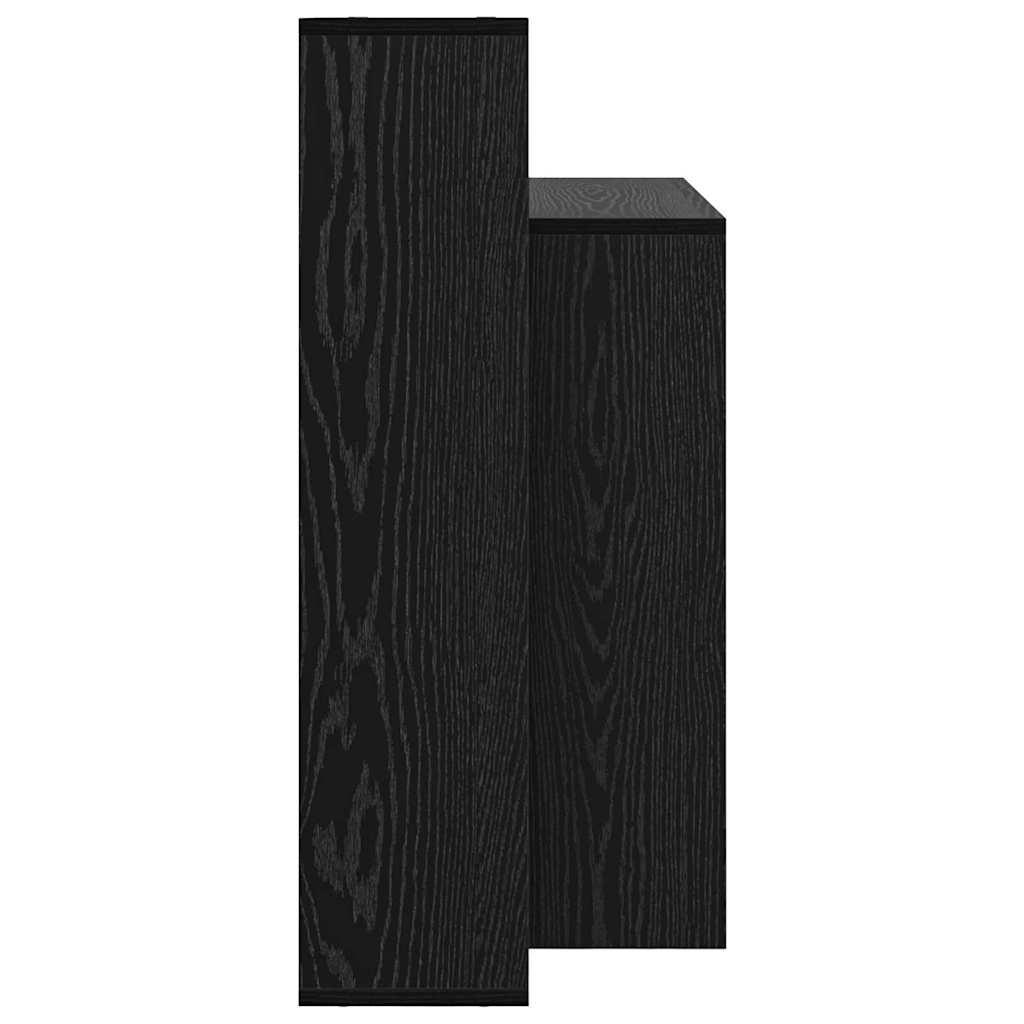 Bureau met plank Zwart Eiken 100 x 40 x 90 cm Bewerkt hout is nu te koop bij PeponiXL, paradijselijk wonen!