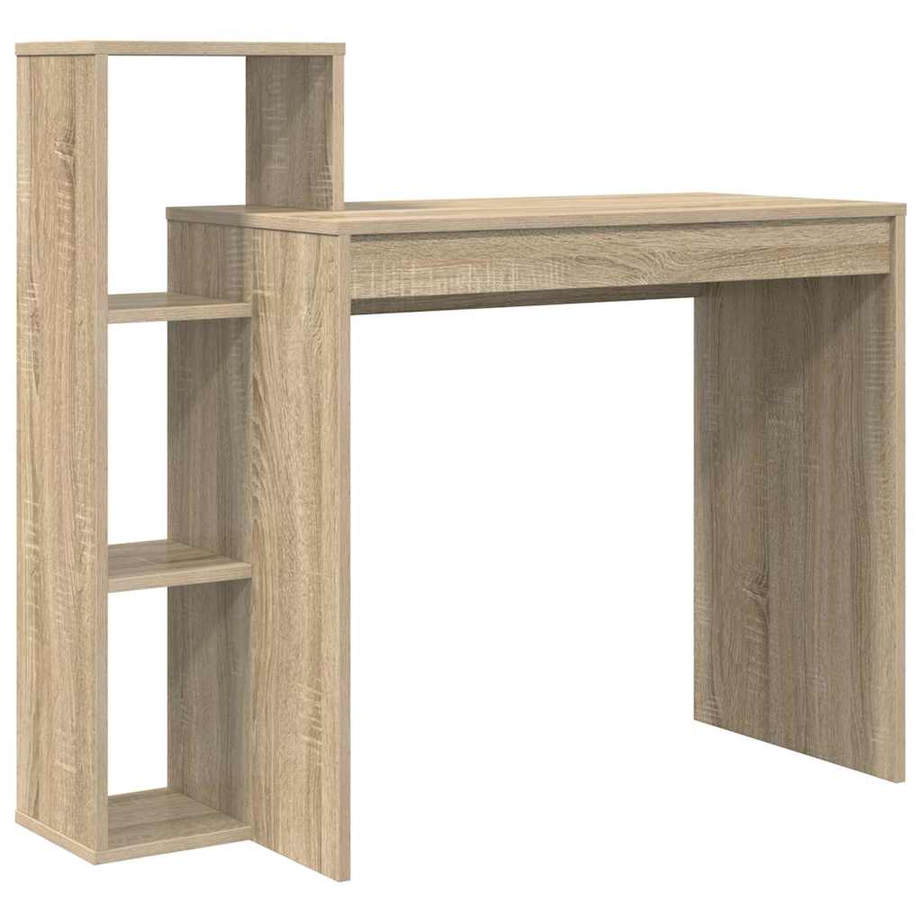 Bureau met plank Sonoma Eiken 100 x 40 x 90 cm Bewerkt hout is nu te koop bij PeponiXL, paradijselijk wonen!