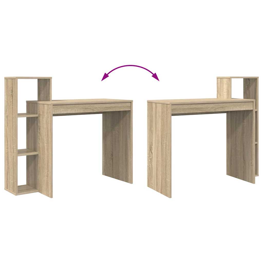 Bureau met plank Sonoma Eiken 100 x 40 x 90 cm Bewerkt hout is nu te koop bij PeponiXL, paradijselijk wonen!