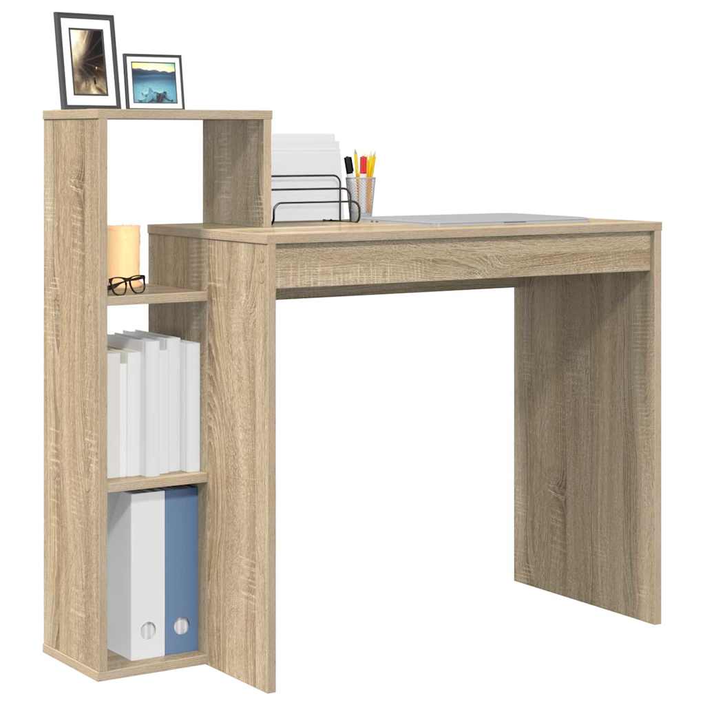 Bureau met plank Sonoma Eiken 100 x 40 x 90 cm Bewerkt hout is nu te koop bij PeponiXL, paradijselijk wonen!