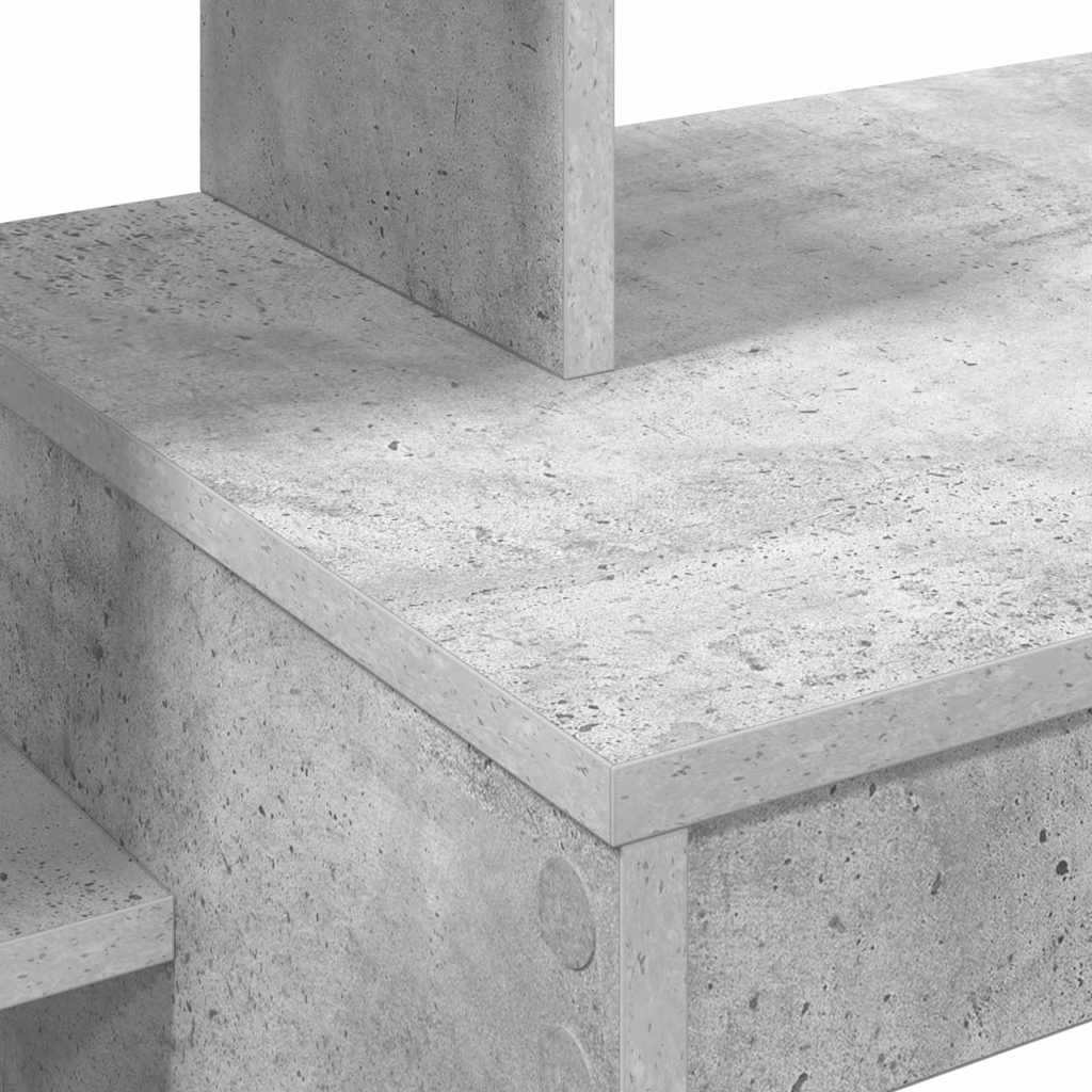 Bureau met plank Beton Grijs 100 x 40 x 90 cm Bewerkt hout is nu te koop bij PeponiXL, paradijselijk wonen!