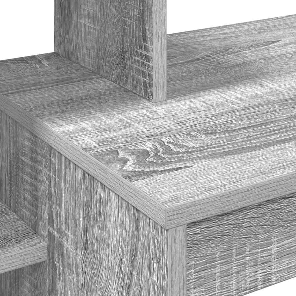 Bureau met plank Grijs Sonoma 100 x 40 x 90 cm Bewerkt hout is nu te koop bij PeponiXL, paradijselijk wonen!