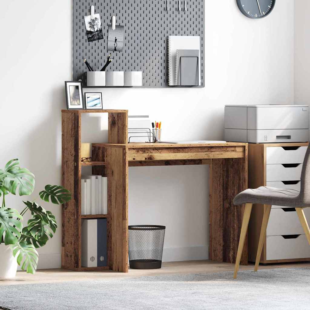 Bureau met plank Oud Hout 100 x 40 x 90 cm Bewerkt hout is nu te koop bij PeponiXL, paradijselijk wonen!