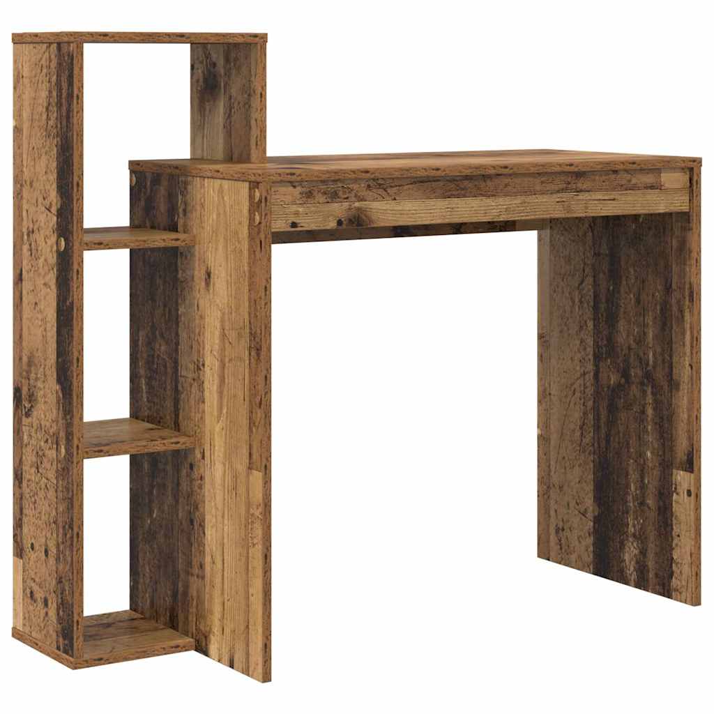 Bureau met plank Oud Hout 100 x 40 x 90 cm Bewerkt hout is nu te koop bij PeponiXL, paradijselijk wonen!