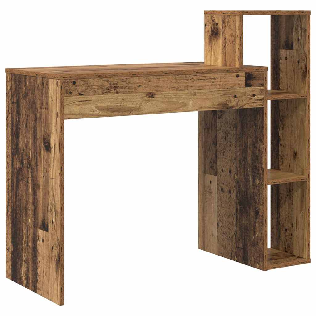 Bureau met plank Oud Hout 100 x 40 x 90 cm Bewerkt hout is nu te koop bij PeponiXL, paradijselijk wonen!