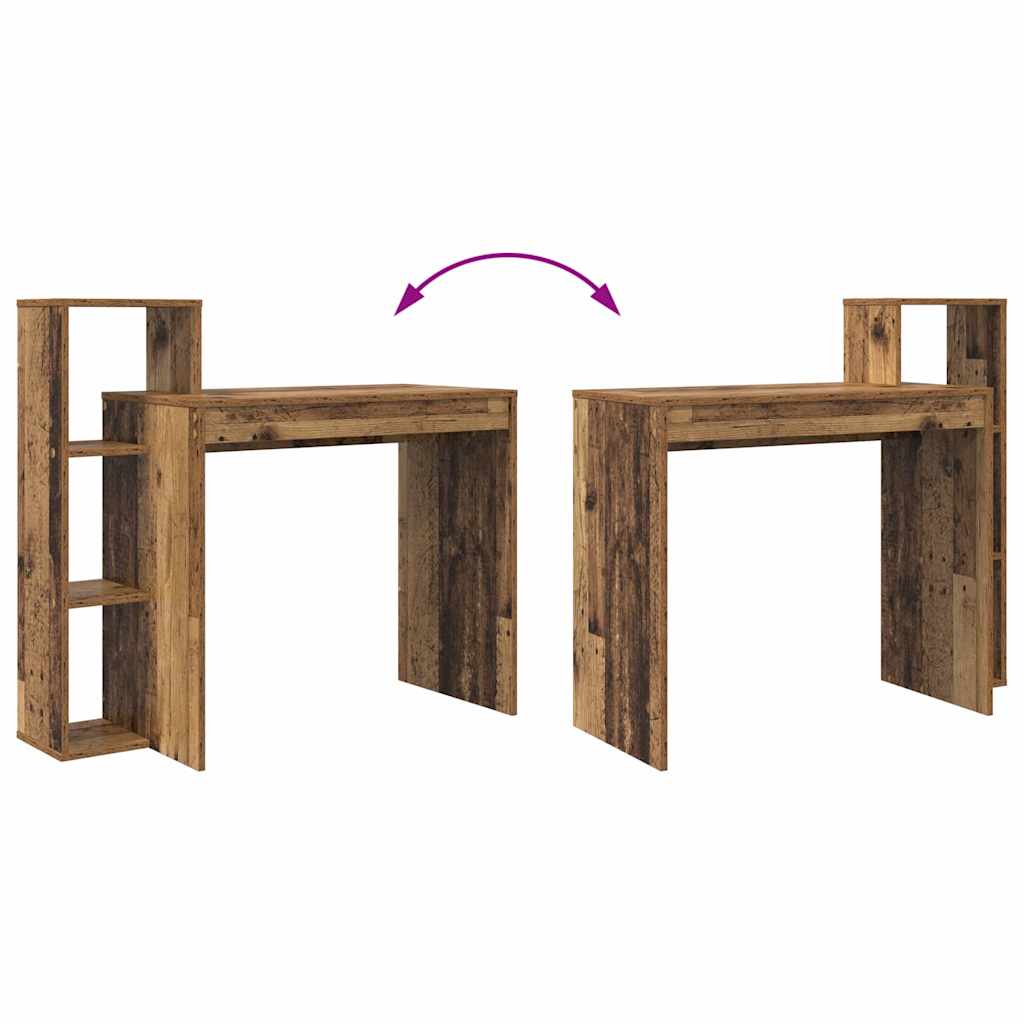 Bureau met plank Oud Hout 100 x 40 x 90 cm Bewerkt hout is nu te koop bij PeponiXL, paradijselijk wonen!