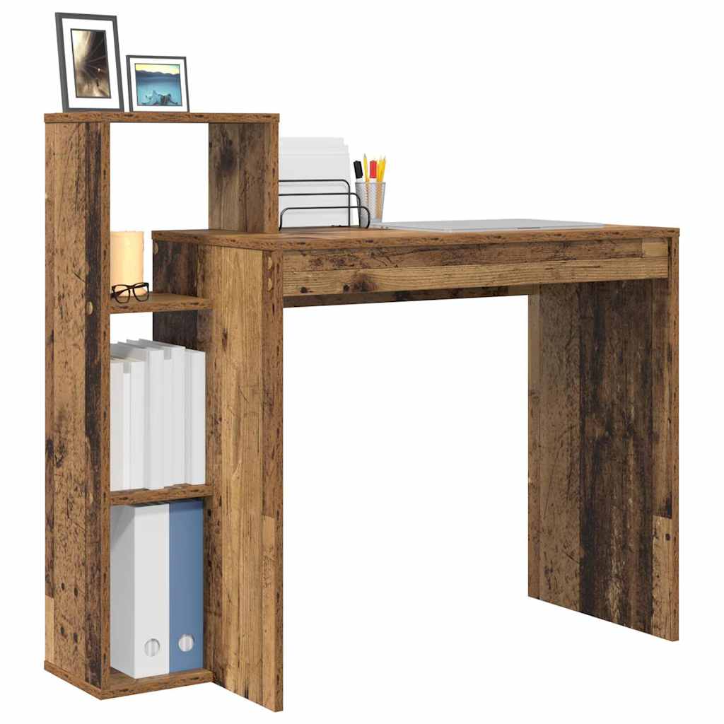 Bureau met plank Oud Hout 100 x 40 x 90 cm Bewerkt hout is nu te koop bij PeponiXL, paradijselijk wonen!
