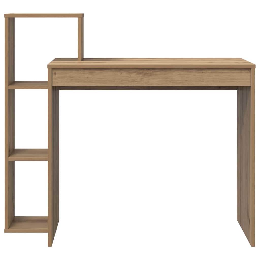 Bureau met plank Artisan Eiken 100 x 40 x 90 cm Bewerkt hout is nu te koop bij PeponiXL, paradijselijk wonen!