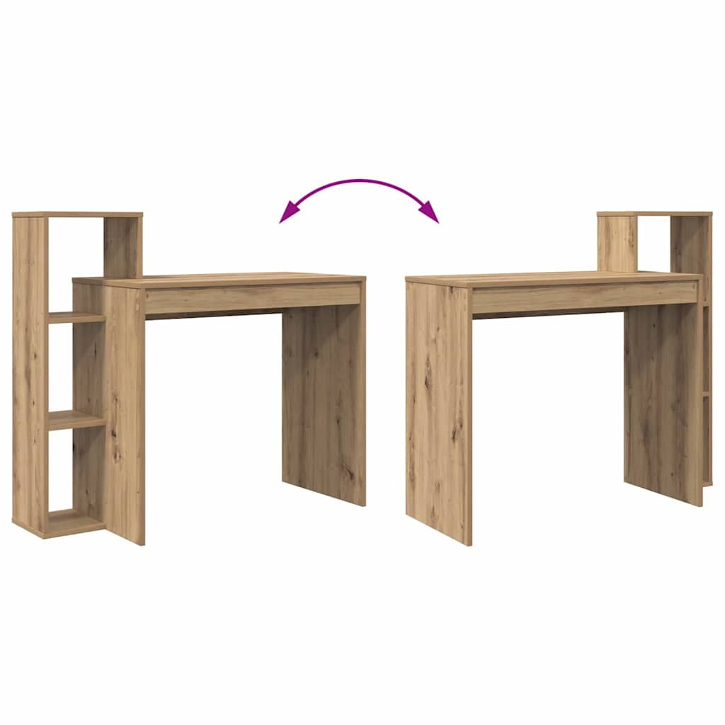 Bureau met plank Artisan Eiken 100 x 40 x 90 cm Bewerkt hout is nu te koop bij PeponiXL, paradijselijk wonen!