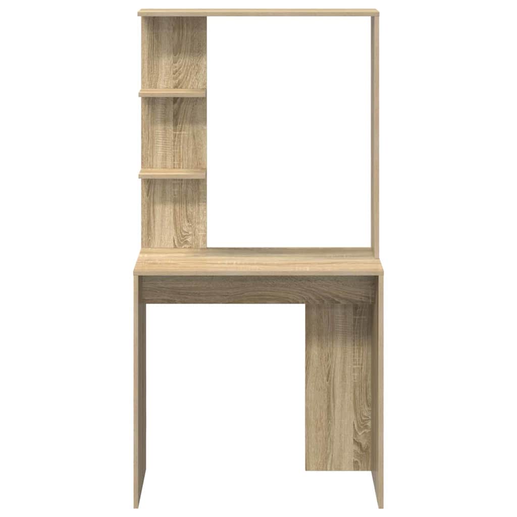 Bureau met plank Sonoma Eiken 78,5 x 37 x 154,5 cm Bewerkt hout is nu te koop bij PeponiXL, paradijselijk wonen!